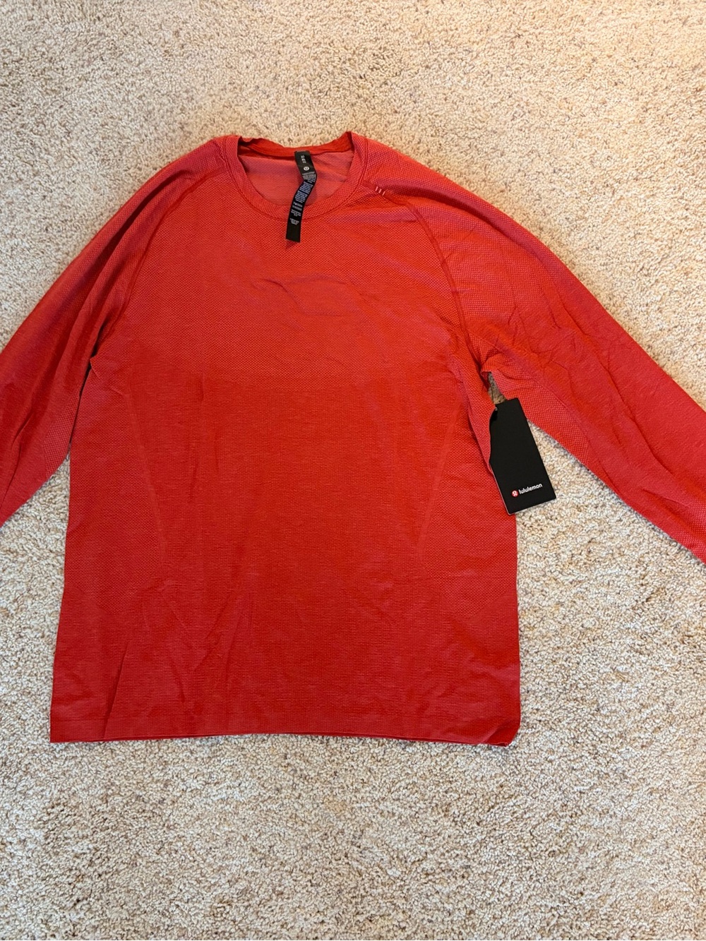 Lululemon Metal Vent Tech Long Sleeve - Red/Orange